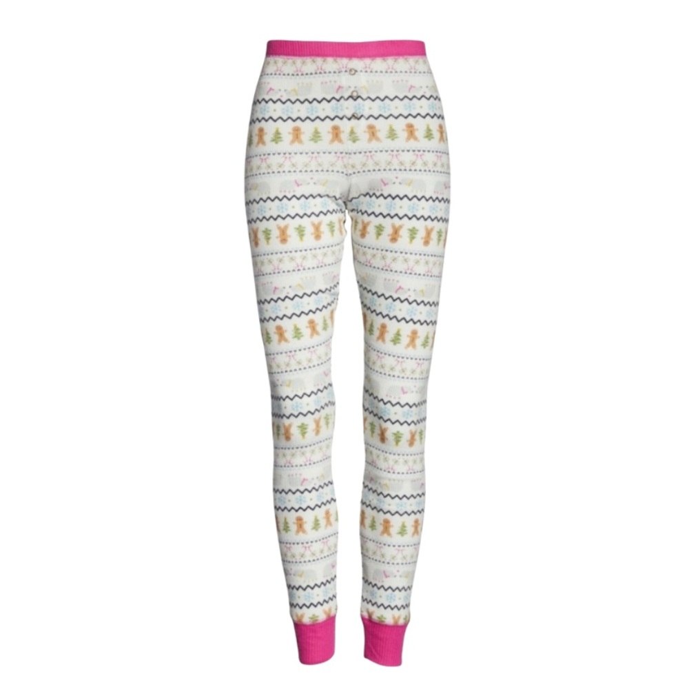 BP. White gingerbread holiday PJ thermal pants S